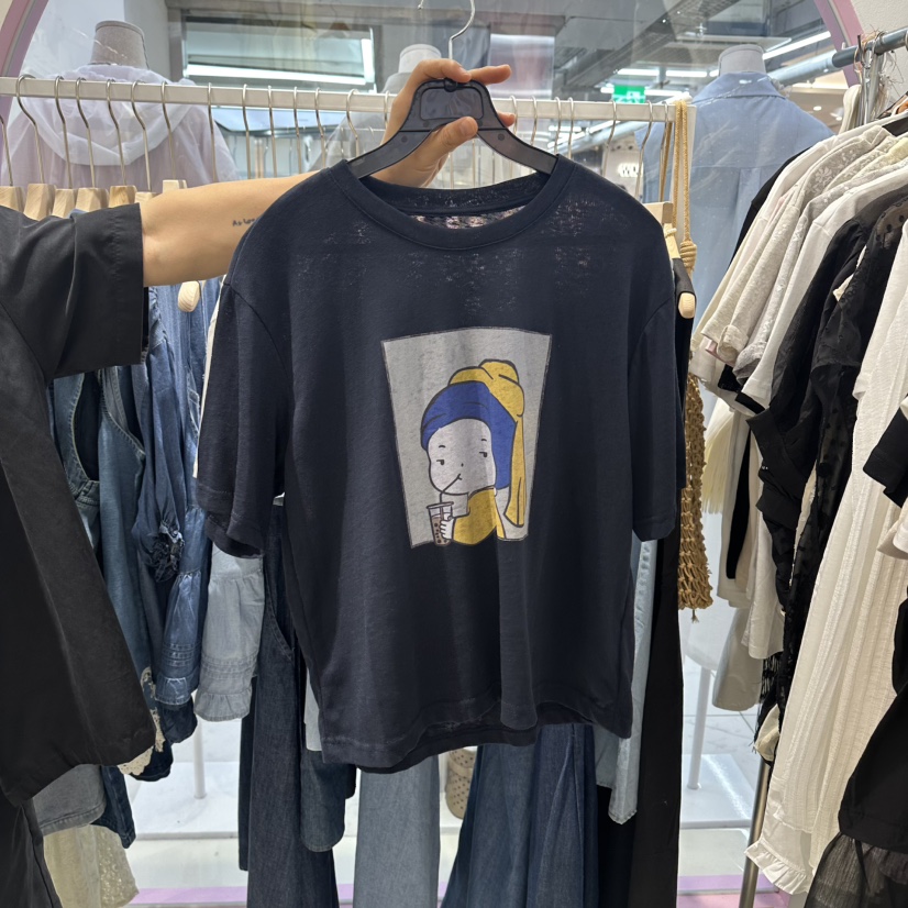 JH.STUDIO-Q韓國代購女士新款26夏季職業時尚人氣熱賣T恤JH.STUDIO-QT恤圖色3