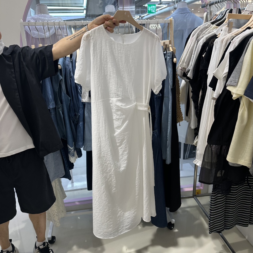 JH.STUDIO-Q韓國東大門直郵女士新品26春夏26夏季連衣裙紐扣JH.STUDIO-Q連衣裙圖色1