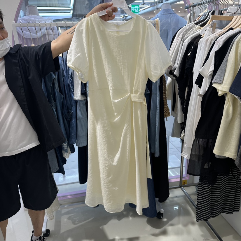 JH.STUDIO-Q韓國東大門直郵女士新品26春夏26夏季連衣裙紐扣JH.STUDIO-Q連衣裙圖色2