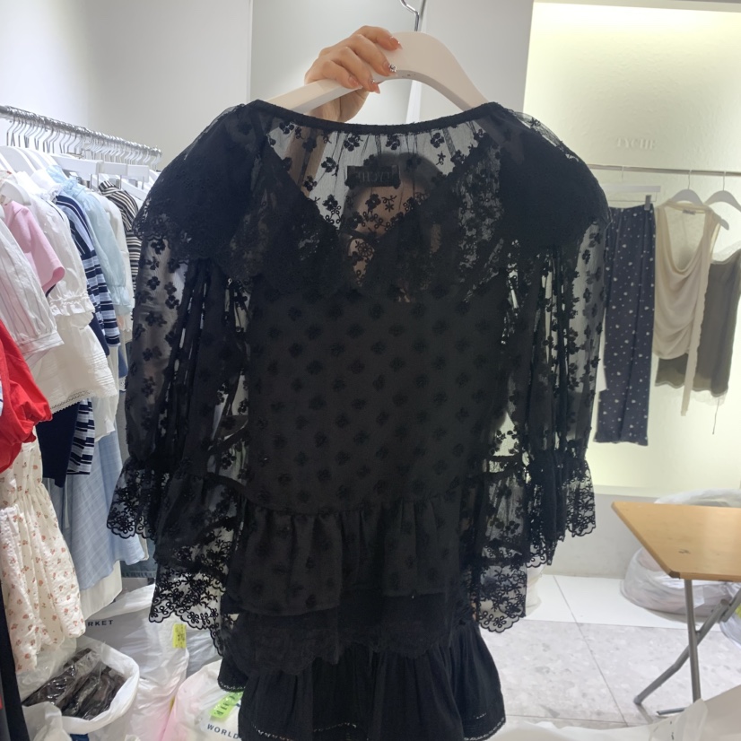 TYCHE韓國東大門直郵女裝新品推薦職業襯衫蕾絲衫不含內搭TYCHE襯衫/蕾絲衫