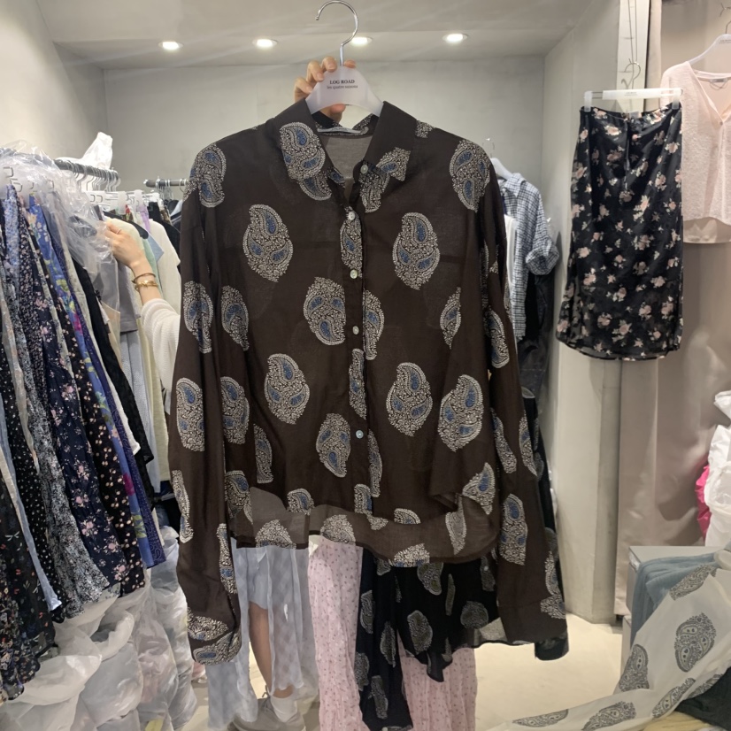 LOGROAD韓國東大門直郵女士新品26春夏熱賣人氣襯衫蕾絲衫LOG ROAD襯衫/蕾絲衫圖色2