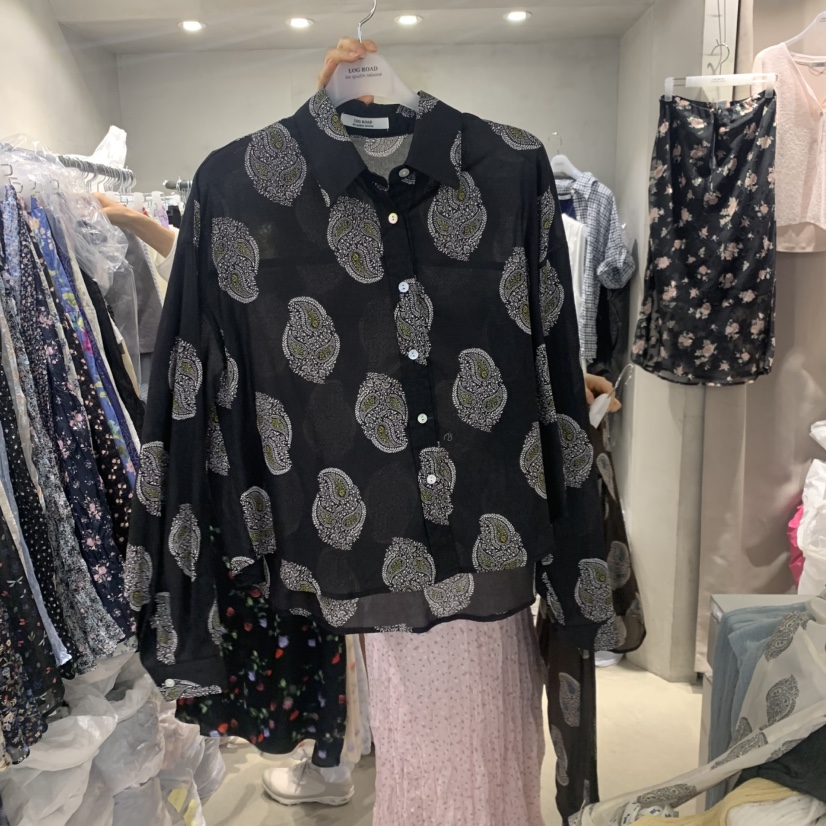 LOGROAD韓國東大門直郵女士新品26春夏熱賣人氣襯衫蕾絲衫LOG ROAD襯衫/蕾絲衫圖色3