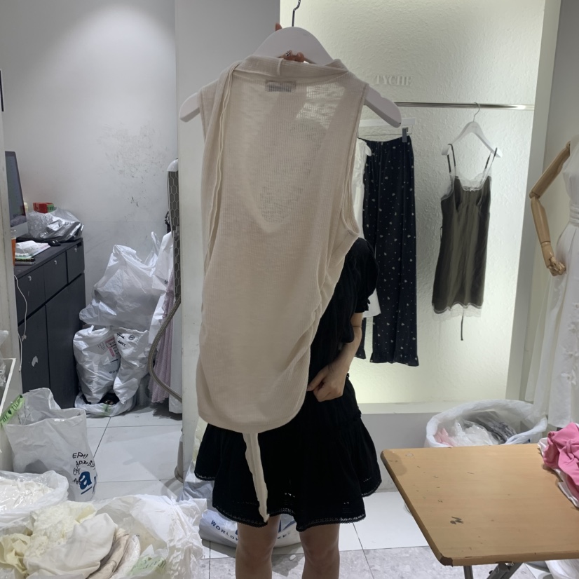 TYCHE東大門實拍韓國女士新品職業時尚26夏季吊帶背心露背圍巾TYCHE吊帶/背心
