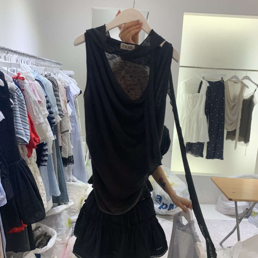 TYCHE東大門實拍韓國女士新品職業時尚26夏季吊帶背心露背圍巾TYCHE吊帶/背心圖色2