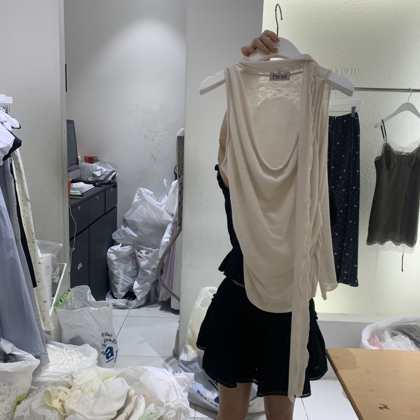 TYCHE東大門實拍韓國女士新品職業時尚26夏季吊帶背心露背圍巾TYCHE吊帶/背心圖色3