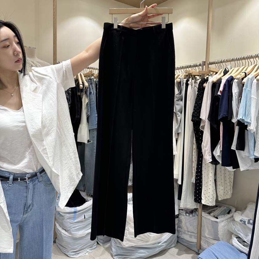 VINTAGE VIBE韓國代購女士新品推薦時尚熱賣休閑休閑褲亞麻VINTAGE VIBE休閑褲圖色2