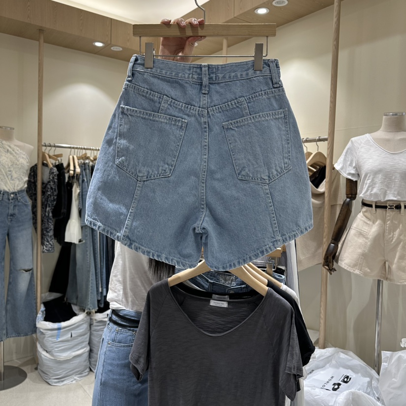 VINTAGE VIBE韓國直郵實拍女士新品熱賣休閑短褲不含腰帶VINTAGE VIBE短褲