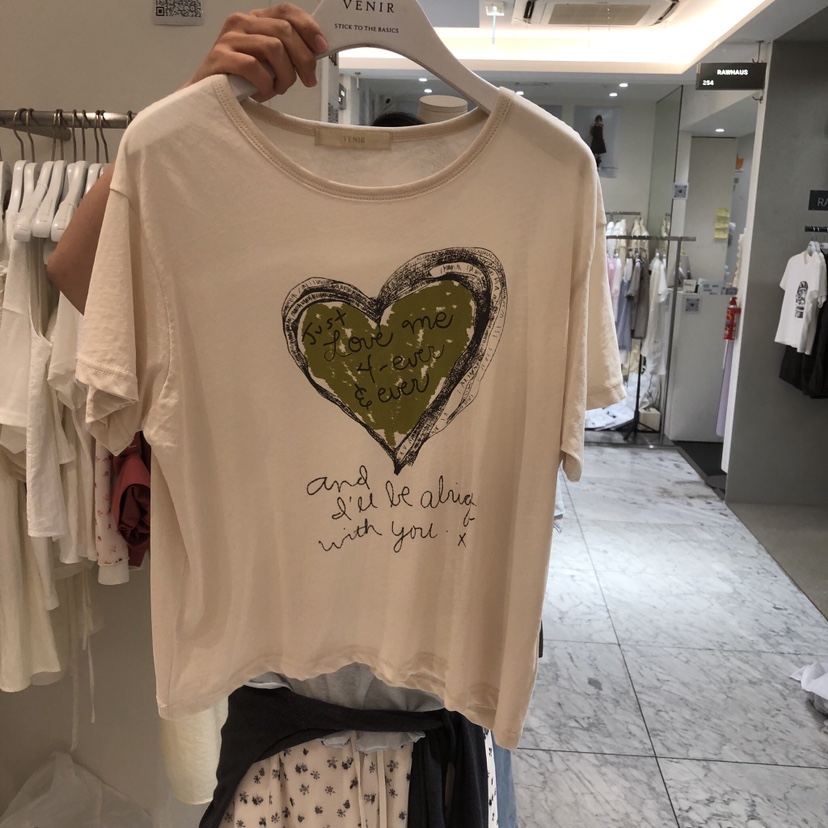 VENIR-a韓國東大門直郵女士新品26春夏時尚熱賣人氣T恤染色VENIR-aT恤圖色2