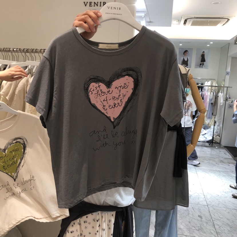 VENIR-a韓國東大門直郵女士新品26春夏時尚熱賣人氣T恤染色VENIR-aT恤圖色3
