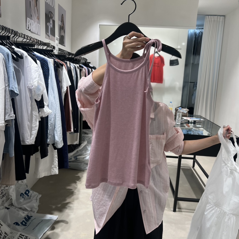 BROT韓國東大門直郵女士新品人氣時尚26春夏吊帶背心露背無袖BROT吊帶/背心圖色1