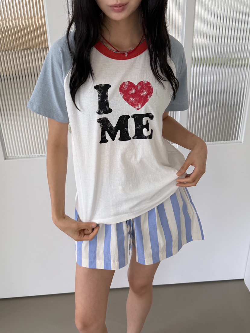 HEBON東大門實拍韓國女士新品熱賣26夏季休閑時尚人氣T恤HEBONT恤圖色2