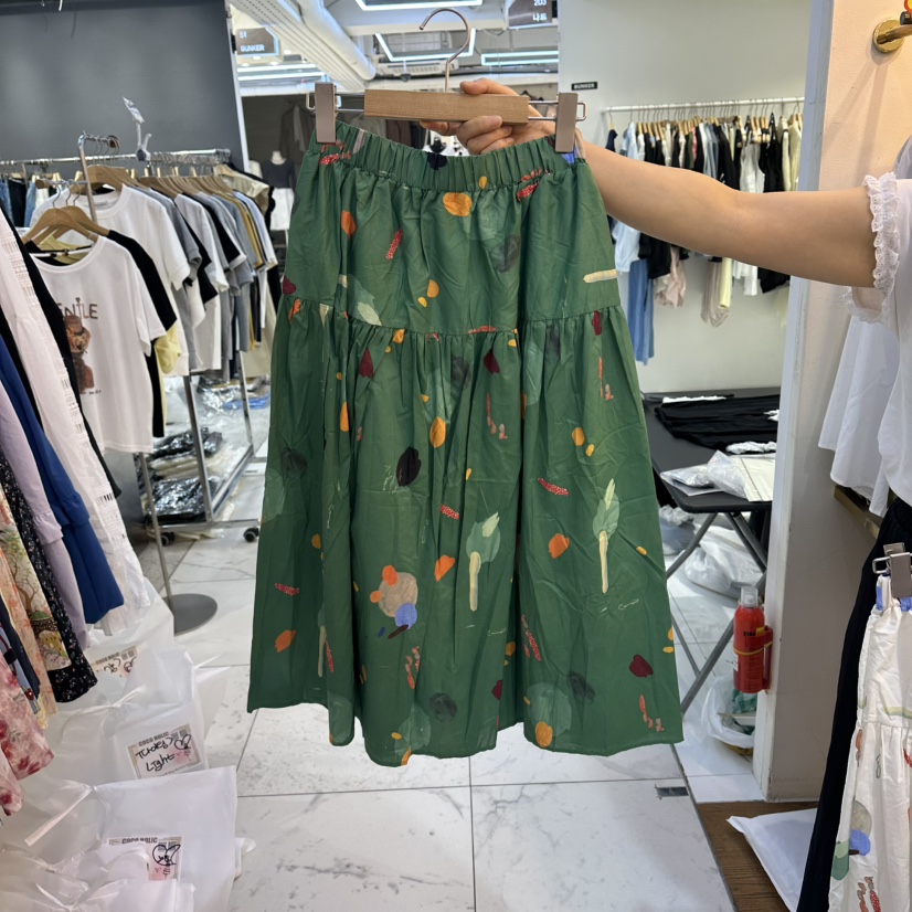 COCO HOLIC韓國直郵女裝新款26春夏人氣熱賣職業長裙印花COCO HOLIC長裙圖色1