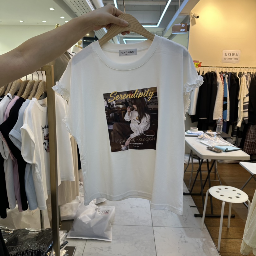 COCO HOLIC韓國東大門代購女士新款推薦熱賣人氣26春夏T恤COCO HOLICT恤圖色1
