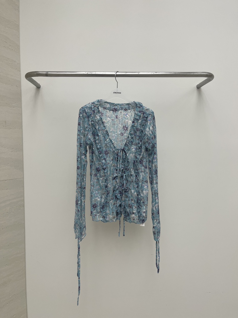 ATMOSPHERE韓國直郵女士新品26春夏推薦熱賣休閑襯衫蕾絲衫ATMOSPHERE/BLING襯衫/蕾絲衫圖色1