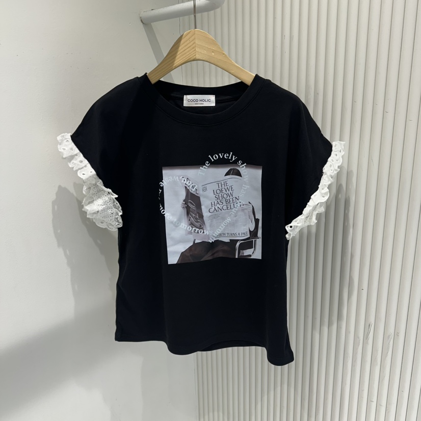 COCO HOLIC韓國直郵實拍女裝新款26夏季26春夏職業推薦T恤COCO HOLICT恤圖色2