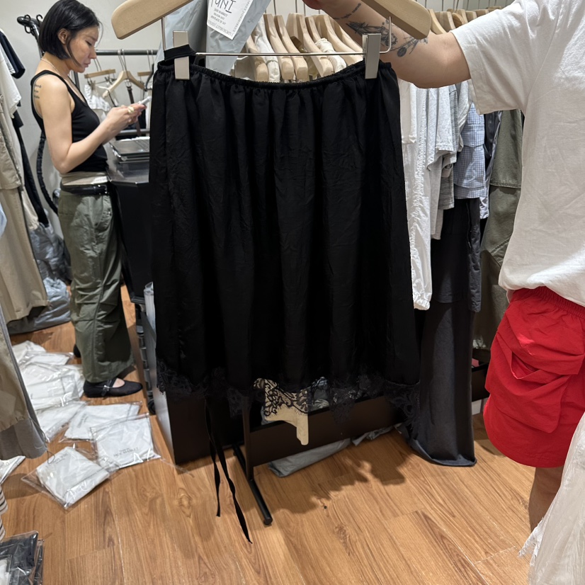 JADEMARKET韓國直郵女士新款推薦半身裙中短裙兩種穿法蕾絲無袖JADE SEOUL_MARKET半身裙/中短裙