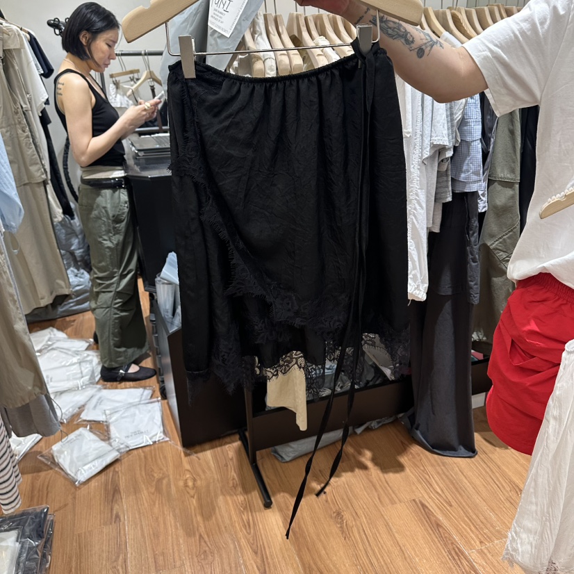 JADEMARKET韓國直郵女士新款推薦半身裙中短裙兩種穿法蕾絲無袖JADE SEOUL_MARKET半身裙/中短裙圖色2