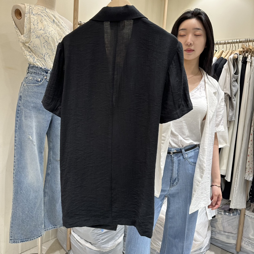 VINTAGE VIBE韓國直郵實拍女裝新品休閑推薦26夏季夾克亞麻布VINTAGE VIBE夾克