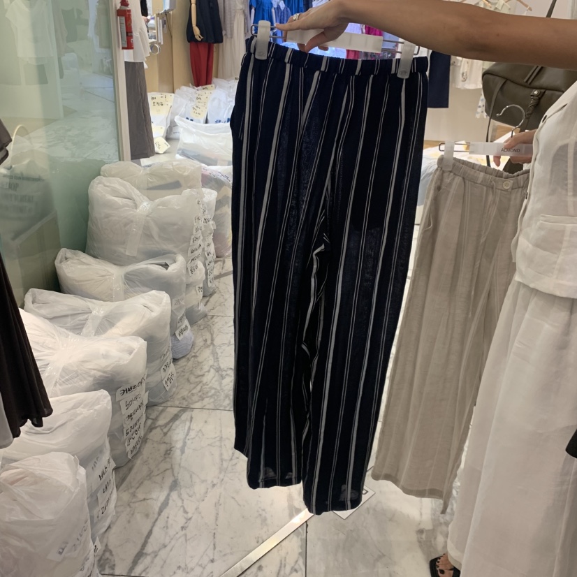 ALMOND東大門實拍韓國女裝新品26夏季職業休閑休閑褲亞麻MALMOND休閑褲