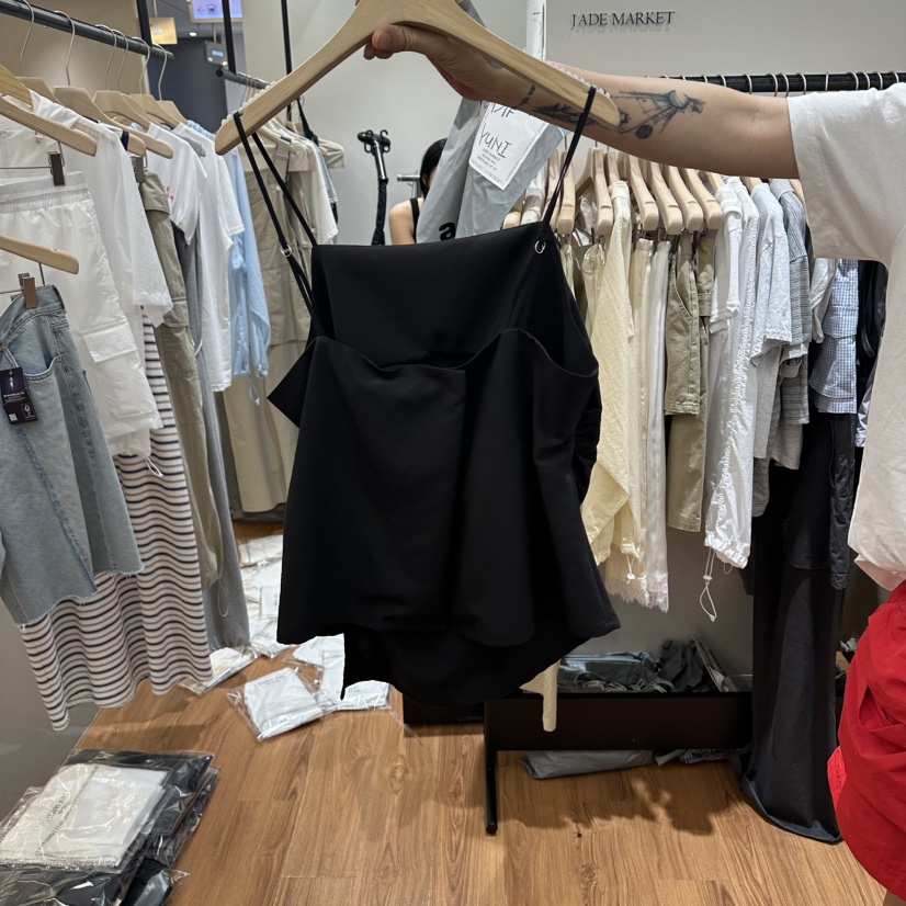 JADEMARKET韓國直郵實拍女士新款時尚人氣休閑職業吊帶背心JADE SEOUL_MARKET吊帶/背心