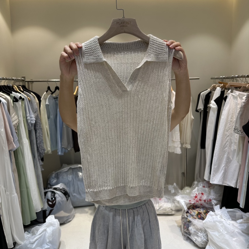 HER/PLAYLIST韓國直郵女裝新款推薦休閑吊帶背心針織無袖HER/PLAYLIST吊帶/背心圖色1