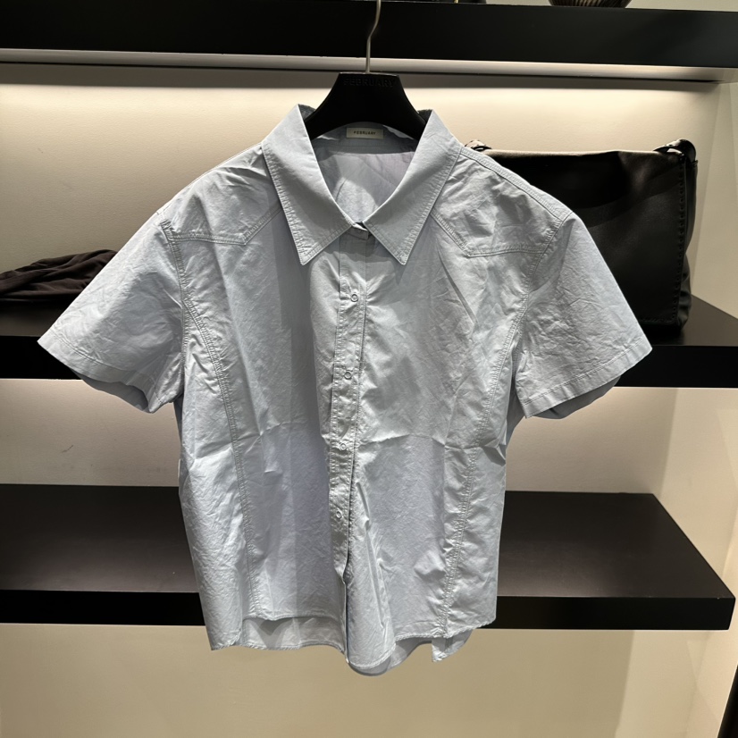 FEBRUARY 11韓國東大門代購女裝新品時尚職業襯衫蕾絲衫S棉FEBRUARY 11襯衫/蕾絲衫圖色1