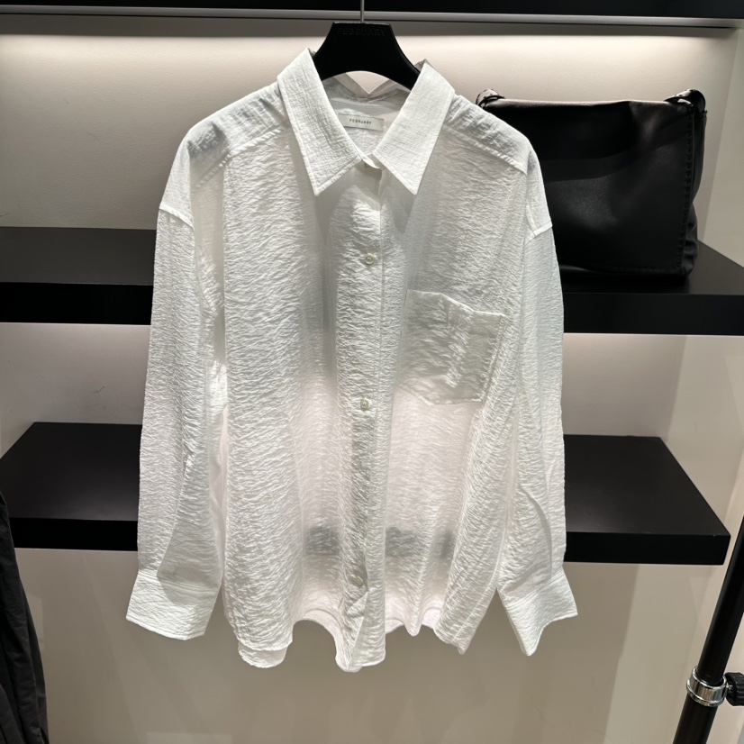 FEBRUARY 11韓國東大門代購女士新品推薦襯衫蕾絲衫口袋褶皺SFEBRUARY 11襯衫/蕾絲衫圖色2