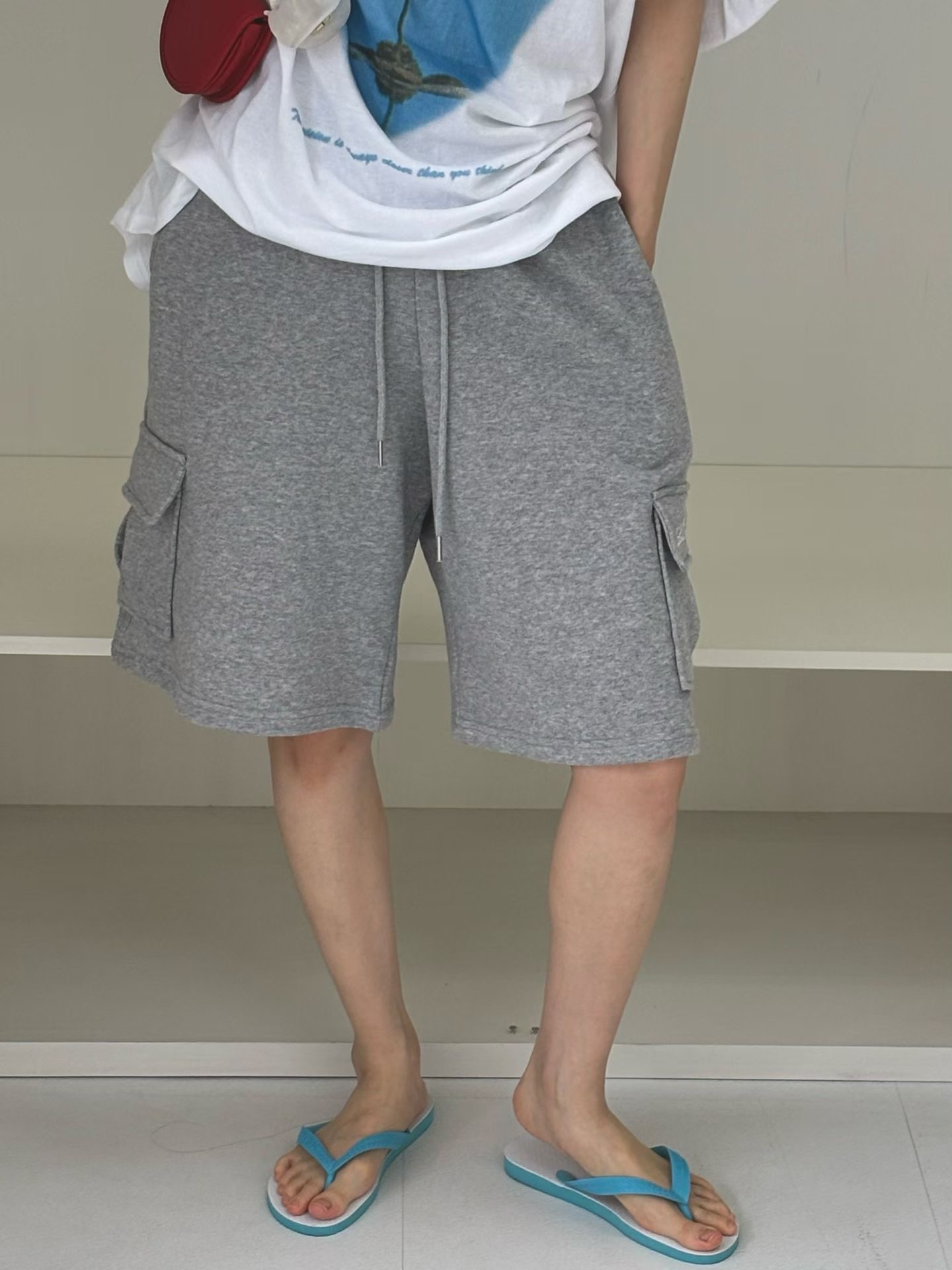 ONTHEMOOD韓國直郵女士新款26春夏推薦休閑職業時尚人氣短褲RIPPLE短褲圖色1