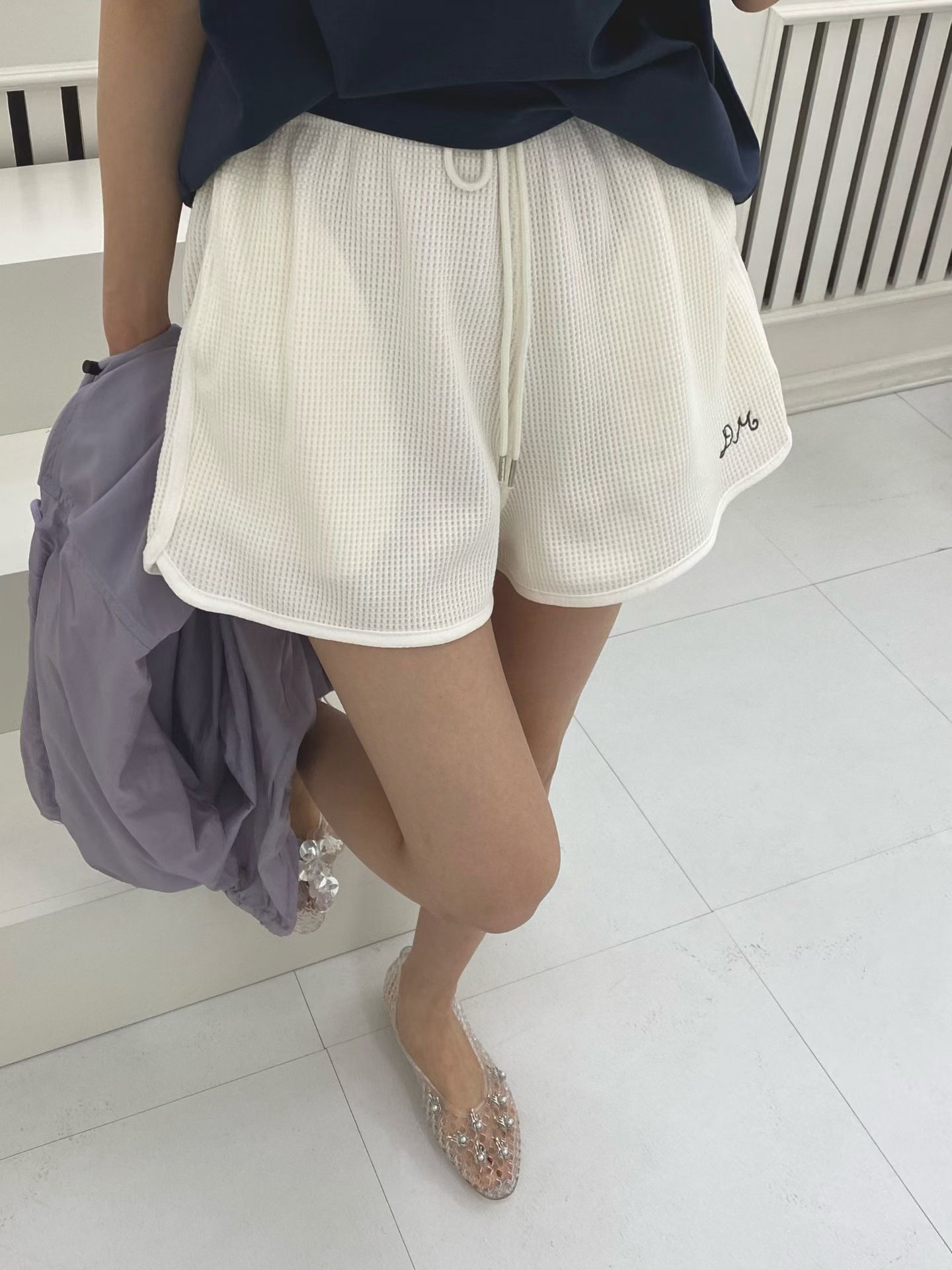 ONTHEMOOD東大門實拍韓國女士新品時尚推薦休閑26夏季短褲RIPPLE短褲圖色1