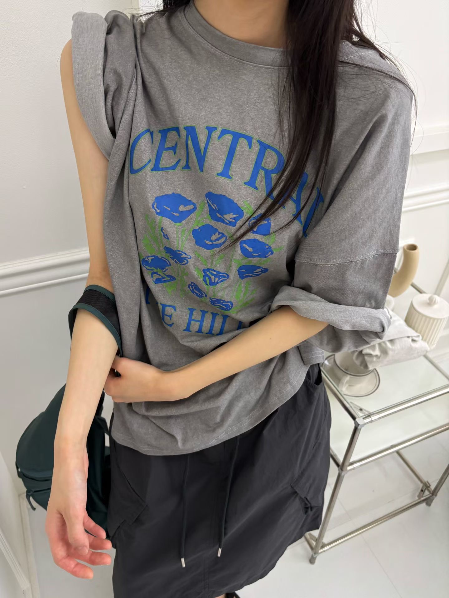 ONTHEMOOD東大門實拍韓國女士新款休閑26春夏人氣職業T恤RIPPLET恤