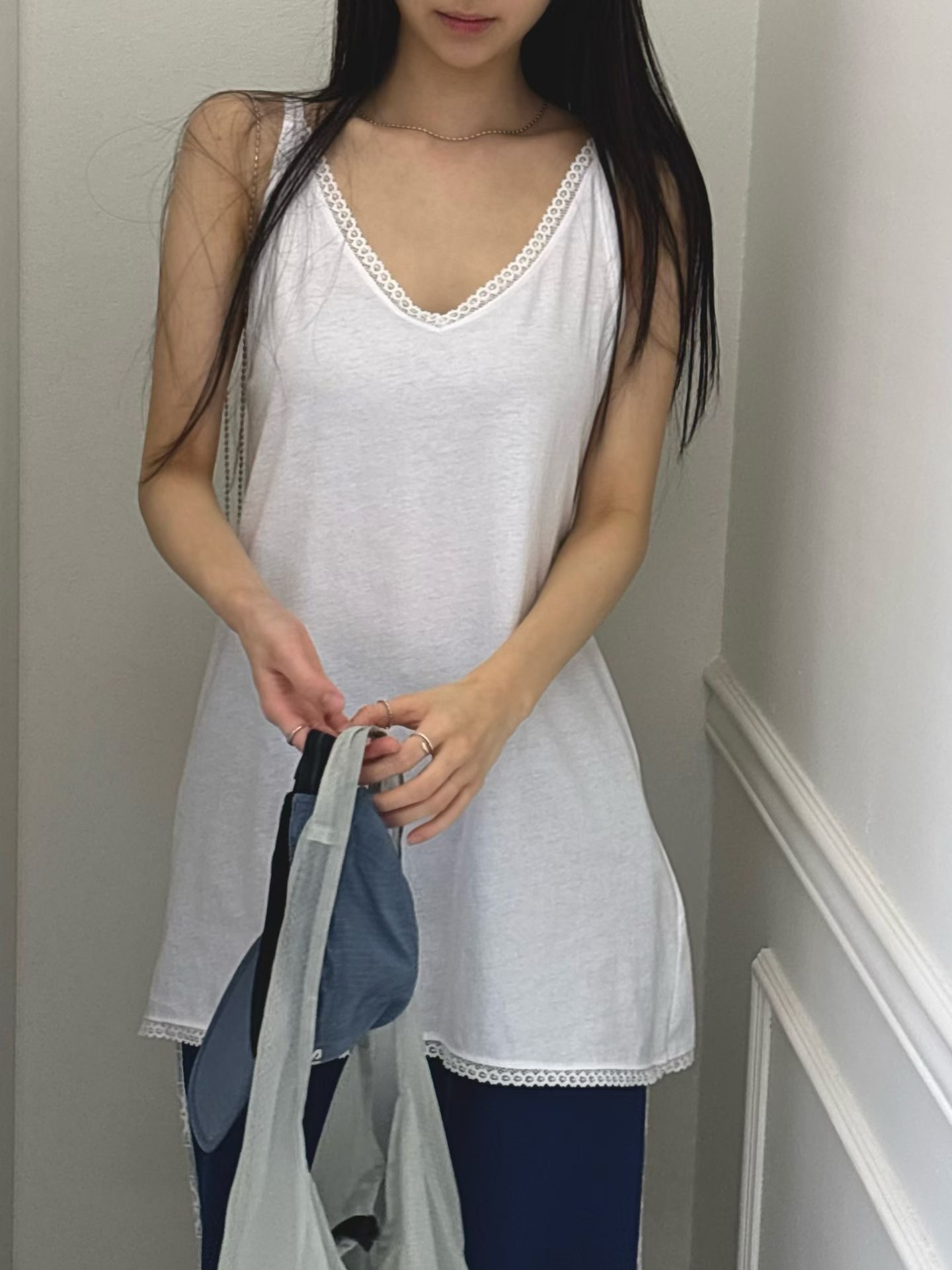 ONTHEMOOD韓國直郵女裝新款人氣時尚休閑26春夏職業吊帶背心RIPPLE吊帶/背心圖色3