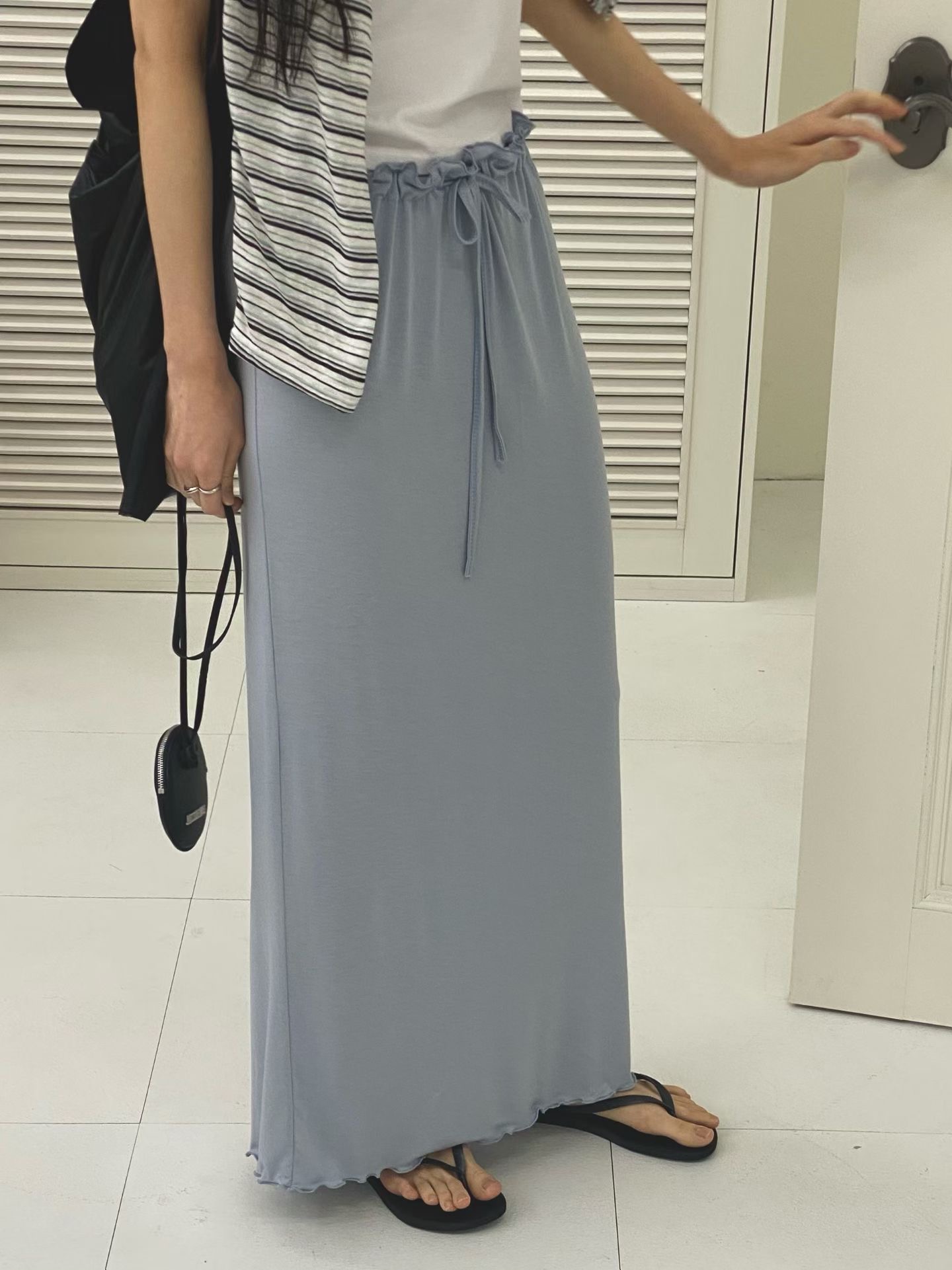 ONTHEMOOD韓國東大門代購女裝新款熱賣休閑時尚推薦26夏季長裙RIPPLE長裙圖色2