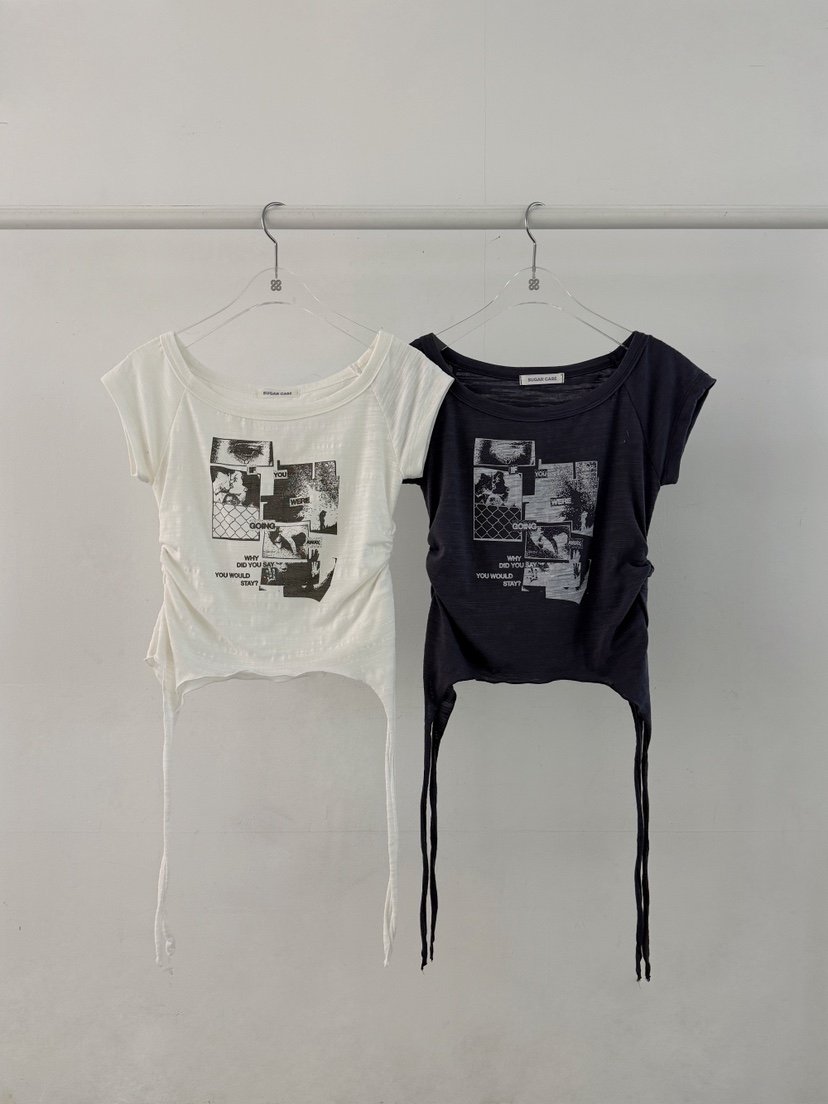 MORAN/MOSCO/SUGAR CASE韓國代購女裝新款職業T恤褶皺MORAN/MOSCO/SUGAR CASET恤