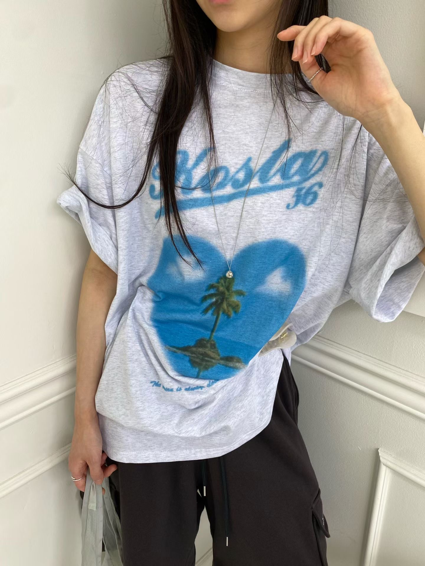 ONTHEMOOD韓國直郵女裝新款26春夏26夏季熱賣T恤不含配飾RIPPLET恤圖色3