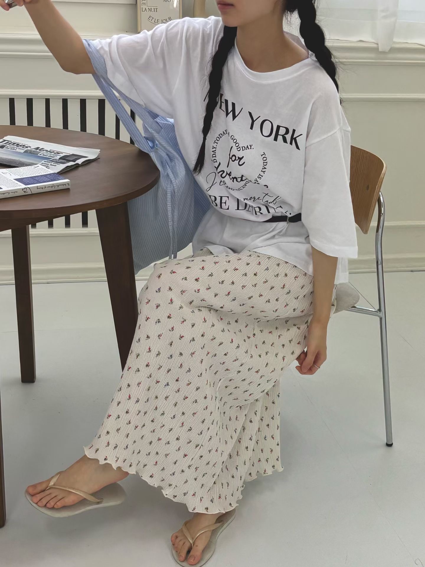 ONTHEMOOD韓國直郵女士新款職業時尚26夏季熱賣人氣推薦長裙RIPPLE長裙