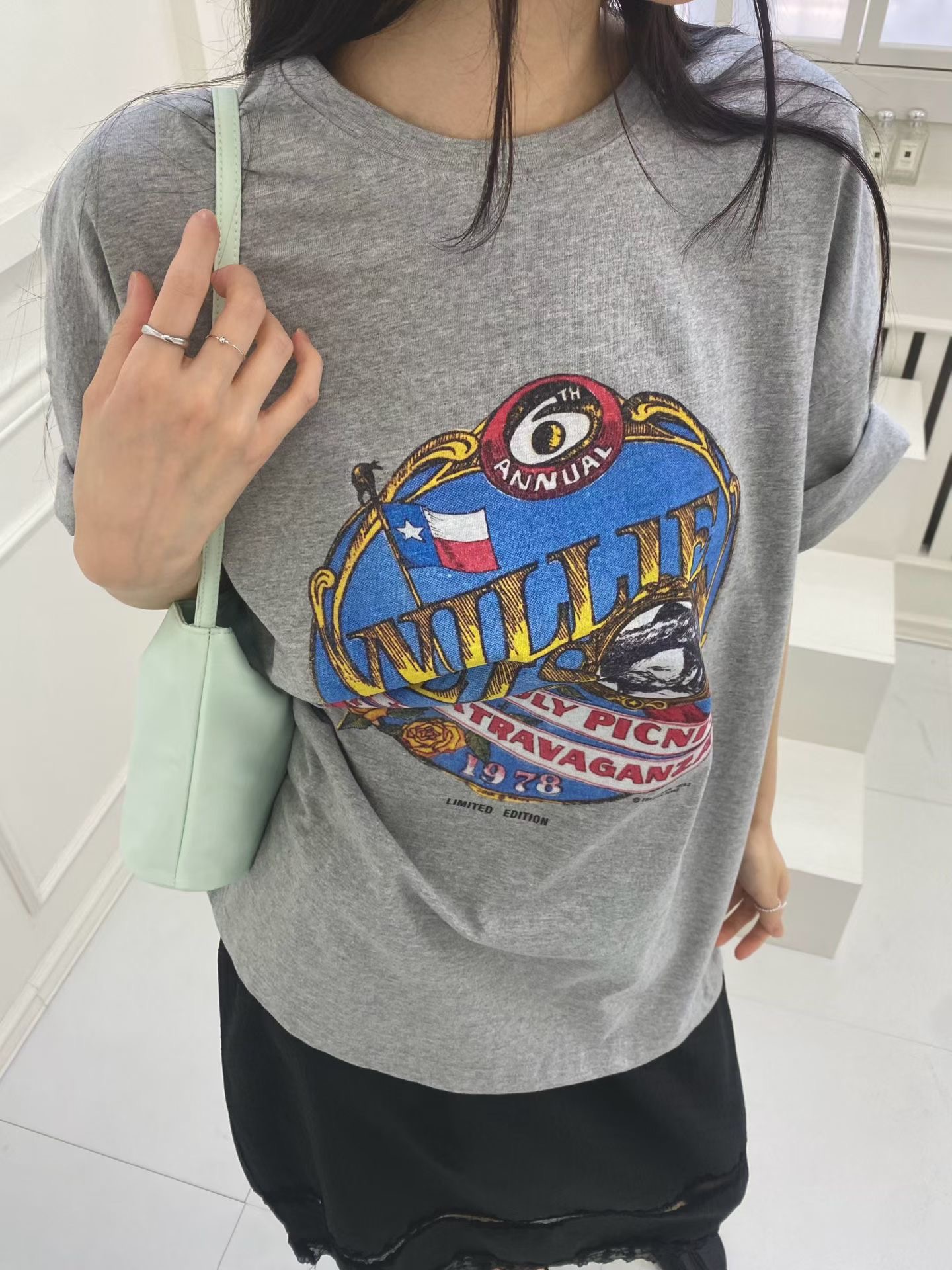 ONTHEMOOD韓國直郵實拍女裝新品職業人氣時尚熱賣26夏季T恤RIPPLET恤圖色2