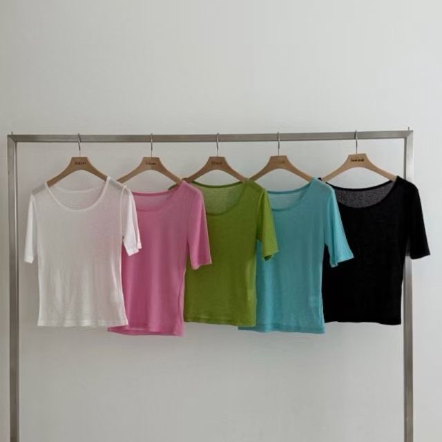 TREEAN-트리안-T韓國直郵女士新款熱賣推薦休閑26夏季T恤TREEAN-2件起T恤圖色3左三色