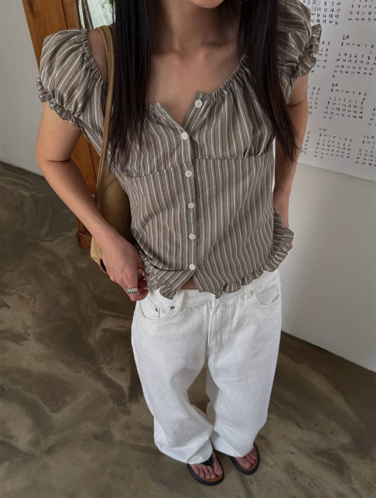 TREEAN-트리안-T韓國東大門直郵女士新款26春夏襯衫蕾絲衫TREEAN-2件起襯衫/蕾絲衫
