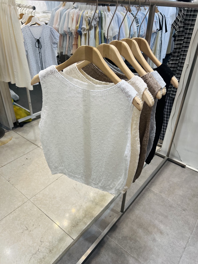 BLACK NOTE韓國東大門代購女裝新品推薦吊帶背心船領無袖BLACK NOTE吊帶/背心