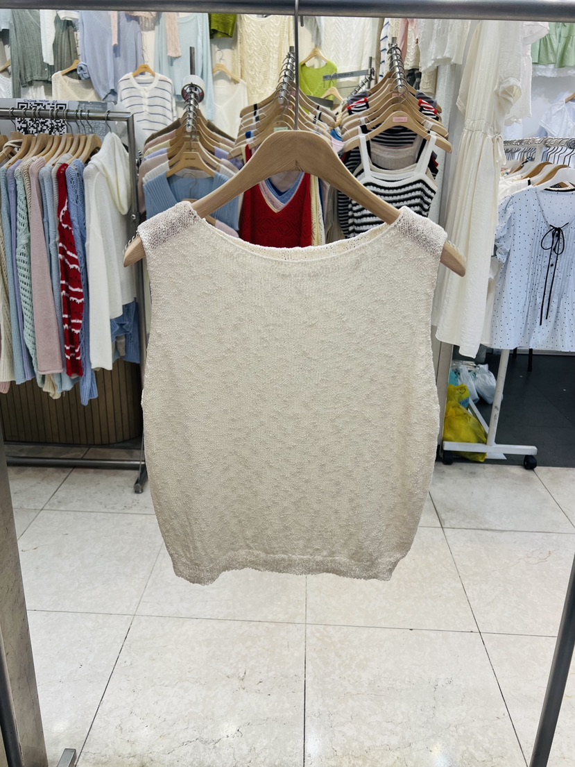 BLACK NOTE韓國東大門代購女裝新品推薦吊帶背心船領無袖BLACK NOTE吊帶/背心圖色1