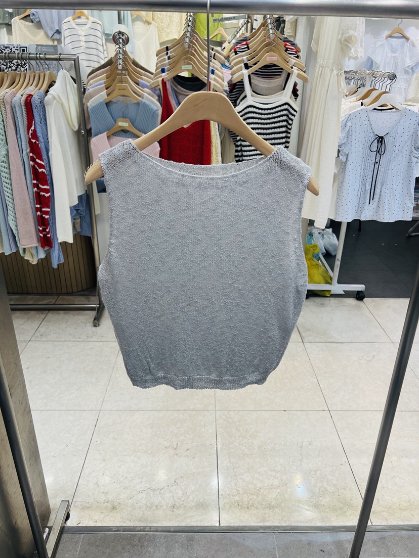 BLACK NOTE韓國東大門代購女裝新品推薦吊帶背心船領無袖BLACK NOTE吊帶/背心圖色2