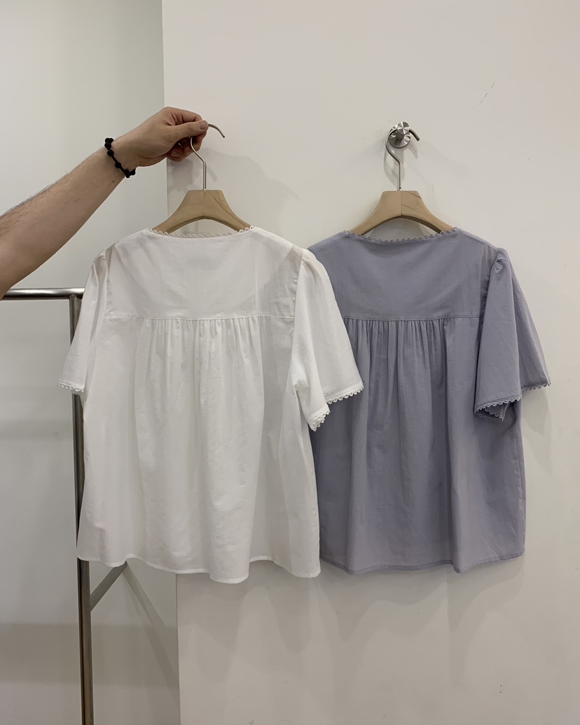 JUEDE韓國東大門直郵女士新品26夏季襯衫蕾絲衫LJUEDE襯衫/蕾絲衫