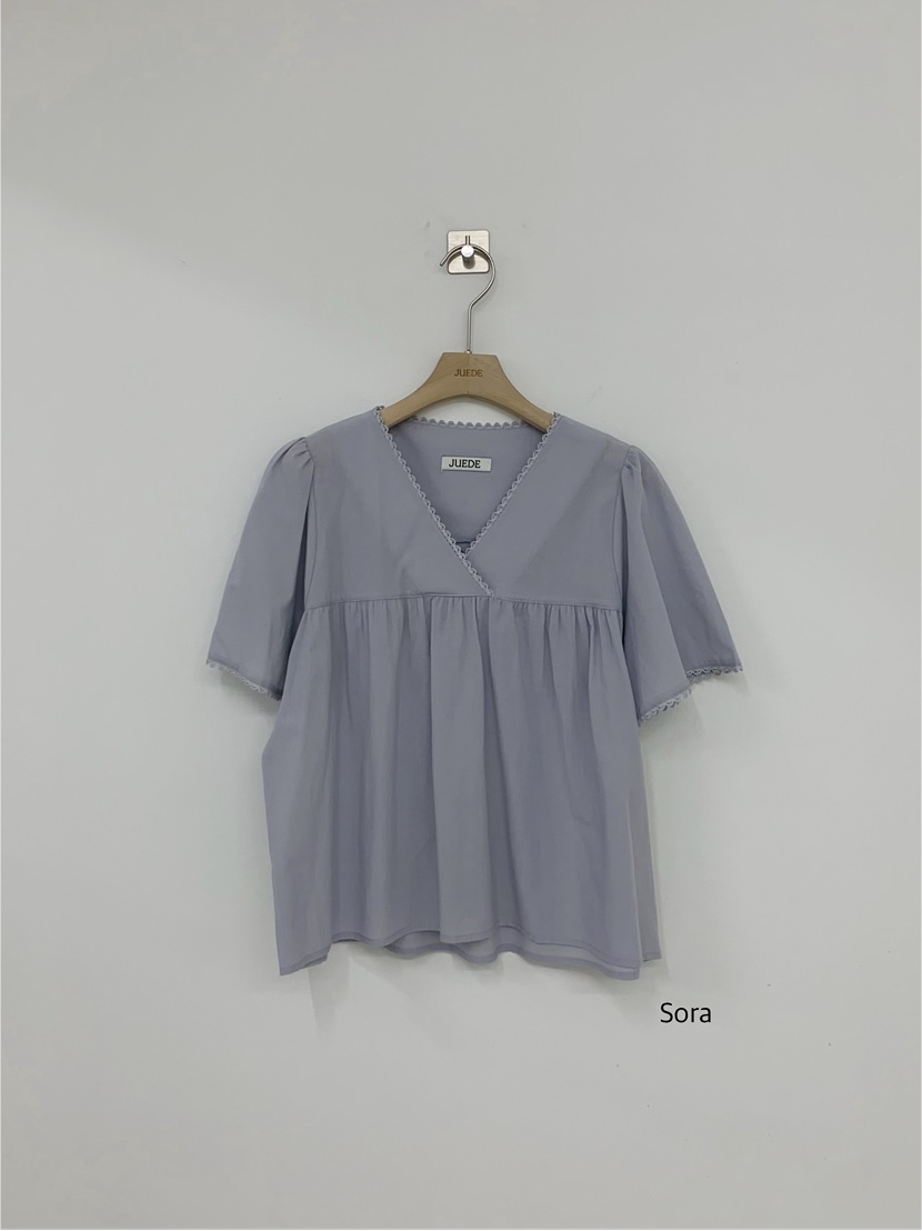 JUEDE韓國東大門直郵女士新品26夏季襯衫蕾絲衫LJUEDE襯衫/蕾絲衫圖色2