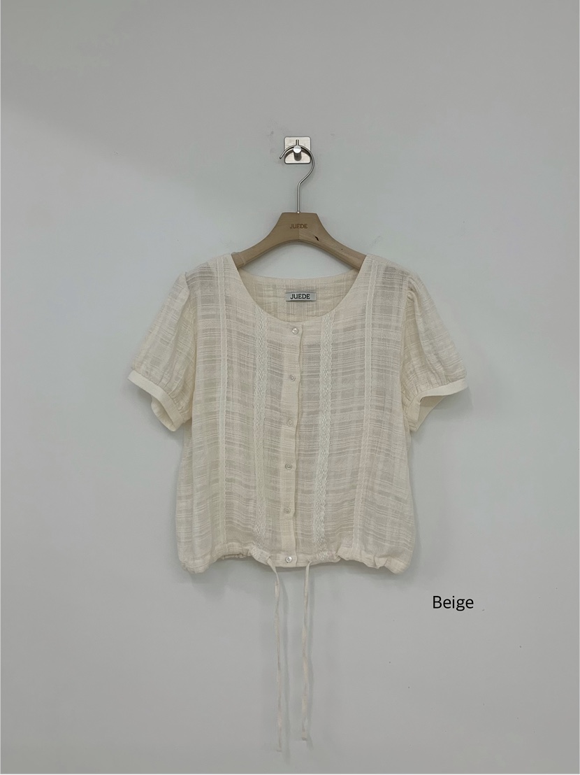 JUEDE韓國直郵女士新品時尚襯衫蕾絲衫LJUEDE襯衫/蕾絲衫圖色2