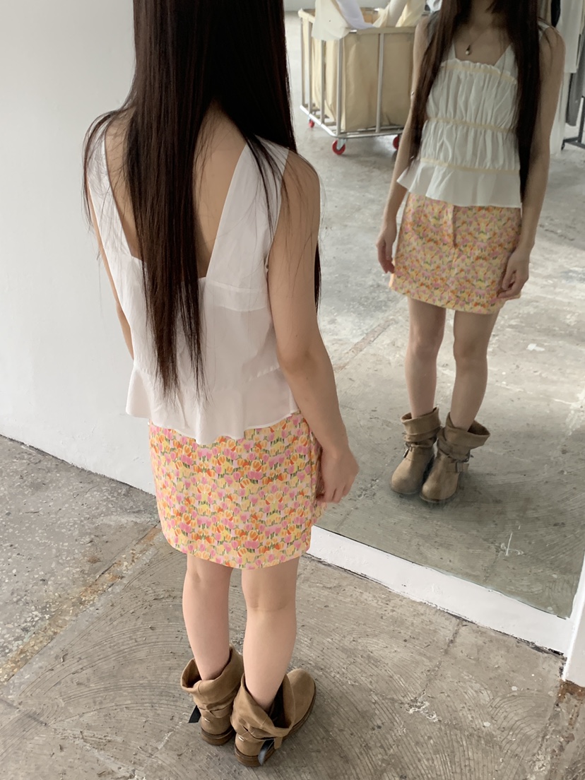 LOGARDEN韓國直郵女士新品26春夏休閑時尚人氣26夏季短裙LO GARDEN短裙