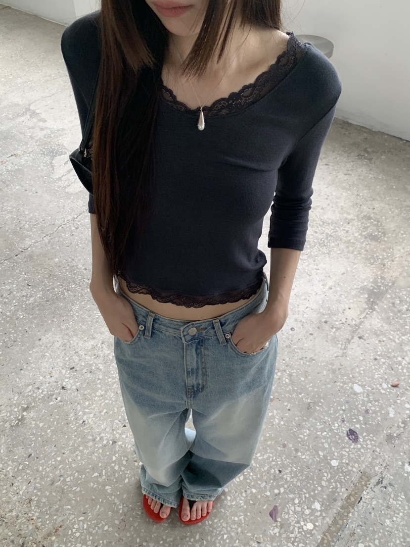LOGARDEN韓國代購女裝新品時尚推薦26春夏休閑職業人氣T恤LO GARDENT恤圖色2