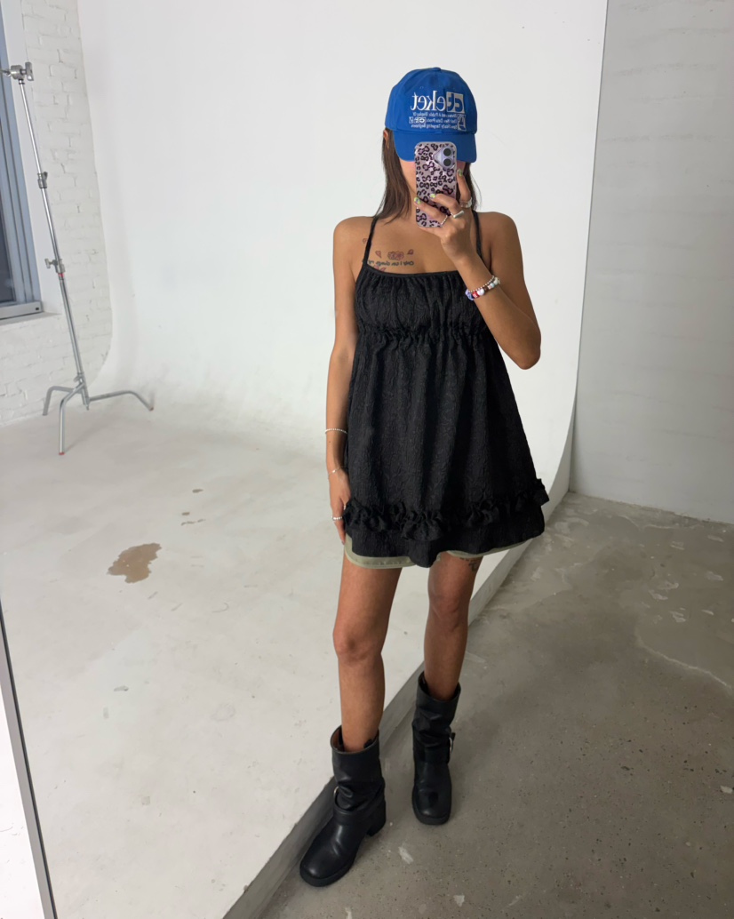 CUCUMBER韓國直郵女士新品職業熱賣26春夏人氣連衣裙提花CUCUMBER連衣裙圖色2