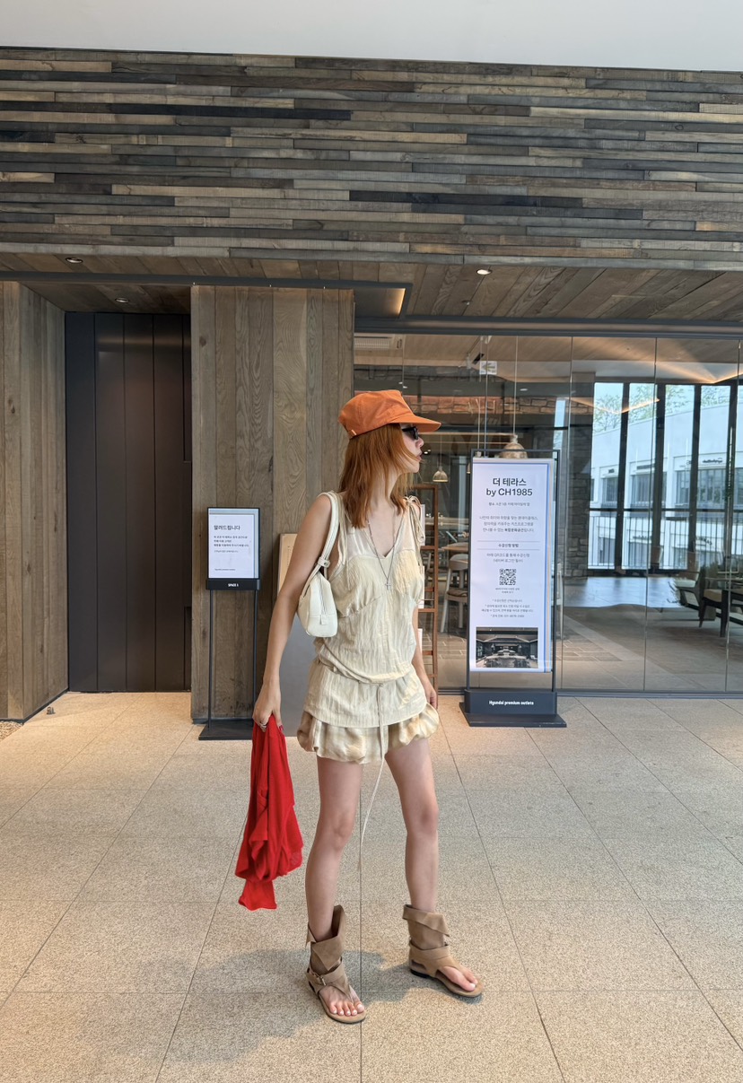 DENVER韓國東大門直郵女士新款推薦26夏季休閑時尚吊帶背心LDENVER吊帶/背心圖色1