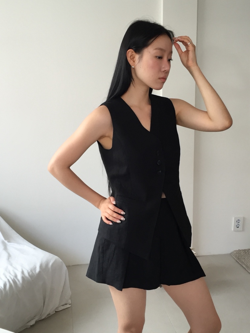 LOVE MOMENT東大門實拍韓國女士新品時尚職業套裝套裝亞麻LOVE MOMENT套裝