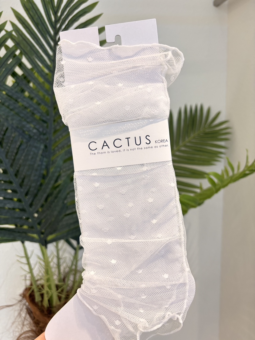 CACTUS-Q韓國直郵實拍女士新款推薦26夏季休閑襪子蕾絲SCACTUS十雙起/可混搭襪子圖色1